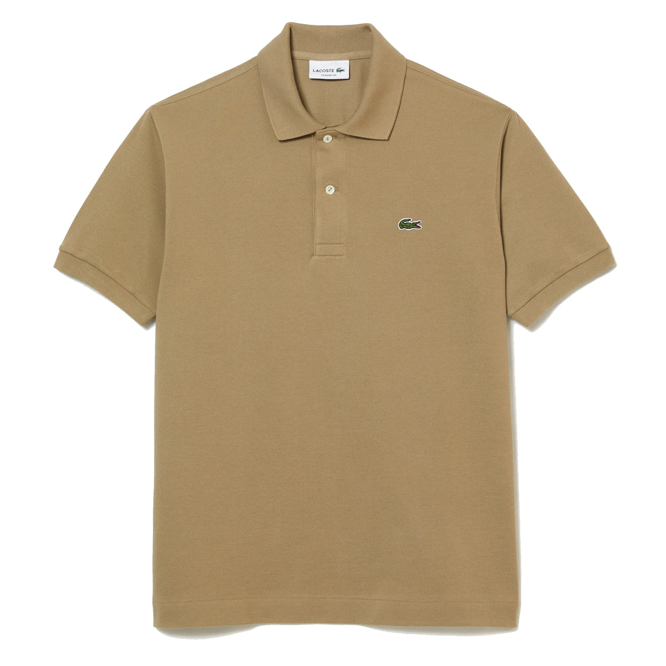 Lacoste Original S/S L.12.12 Petit Piqué Cotton Polo Shirt Beige - The Sporting Lodge