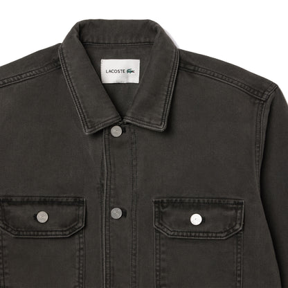 Lacoste Coloured Denim Classic Collar Overshirt  Eco Noir