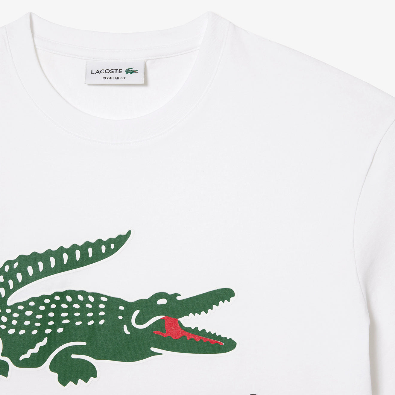 Lacoste Cotton Jersey Signature Print T-Shirt White - The Sporting Lodge