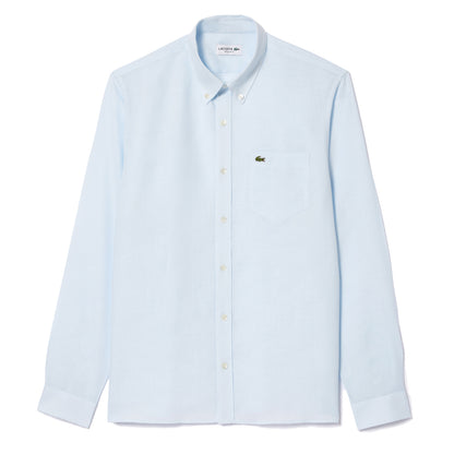 Lacoste Linen Shirt Light Blue - The Sporting Lodge