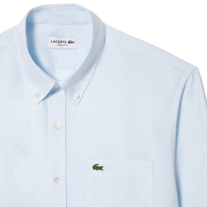 Lacoste Linen Shirt Light Blue - The Sporting Lodge