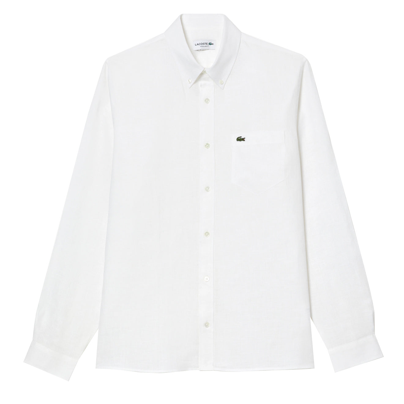 Lacoste Linen Shirt White - The Sporting Lodge