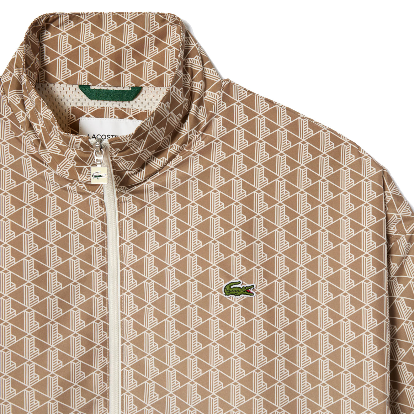 Lacoste Monogram Print Ombre Effect Sportsuit Jacket Brown / Beige / White - The Sporting Lodge