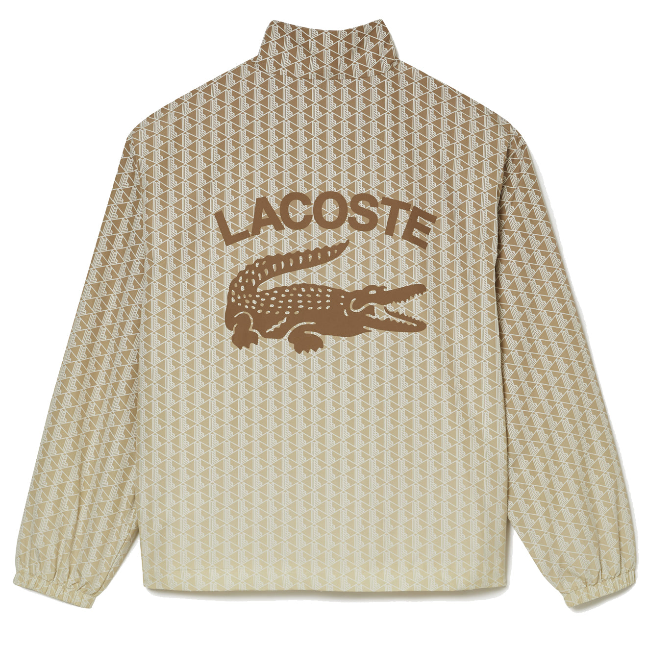 Lacoste Monogram Print Ombre Effect Sportsuit Jacket Brown / Beige / White - The Sporting Lodge