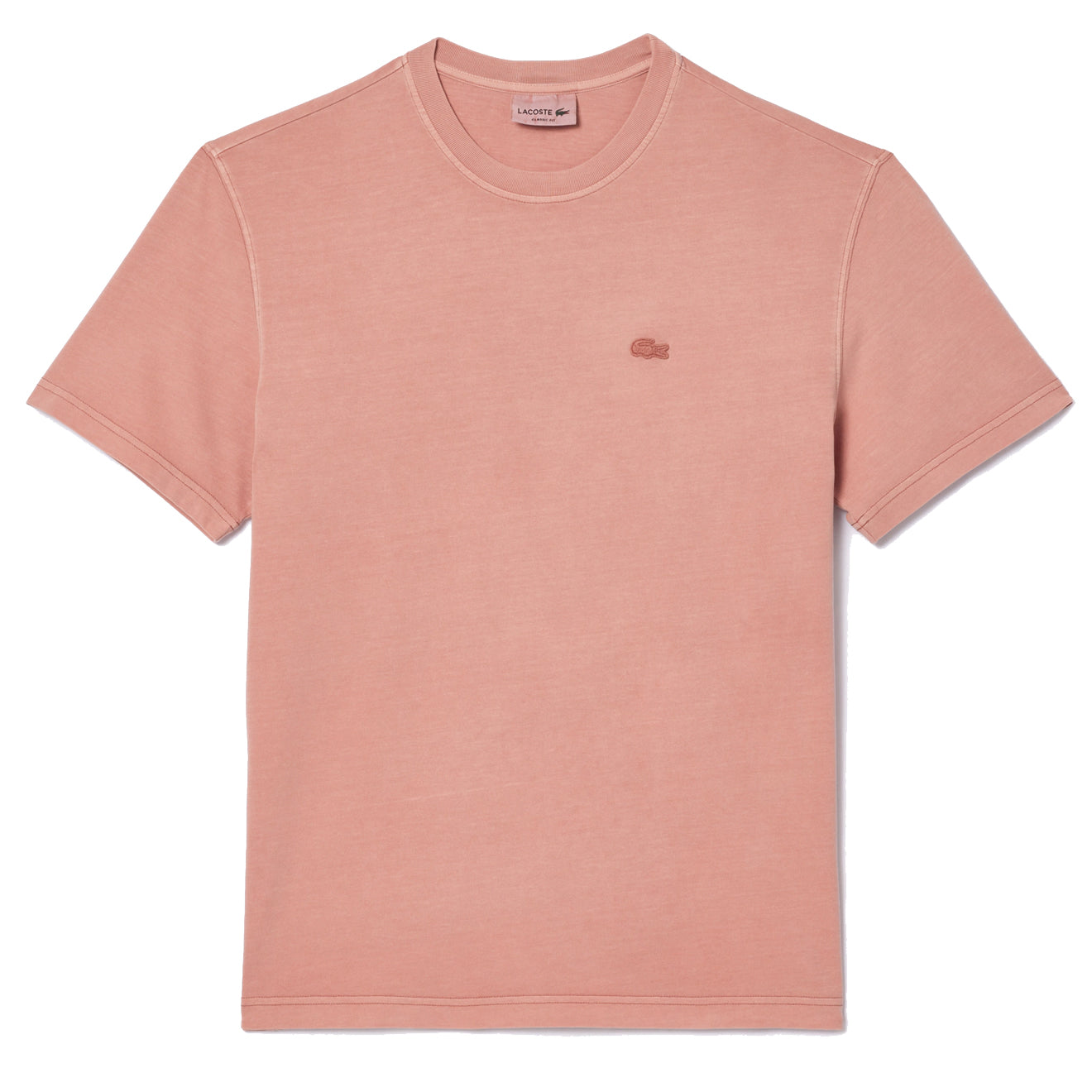 Lacoste Natural Dyed Jersey T-Shirt Eco Rose - The Sporting Lodge