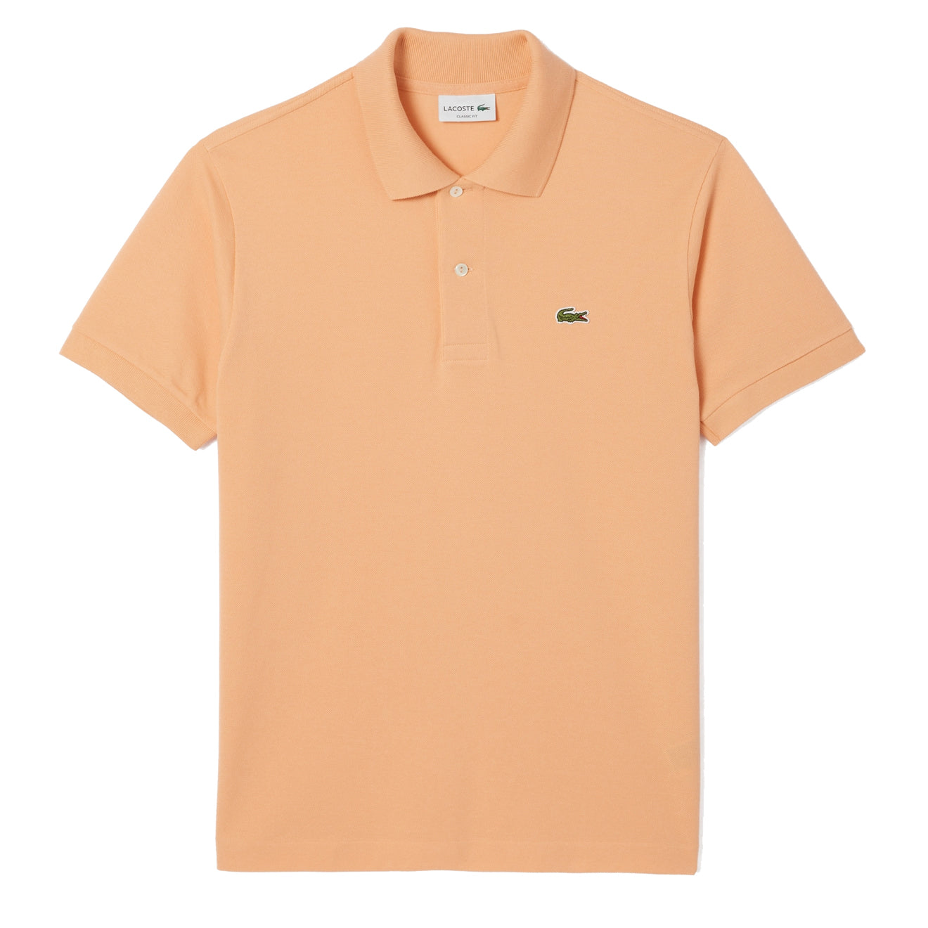 Lacoste Original L.12.12 Petit Piqué Cotton Polo Shirt Light Orange - The Sporting Lodge