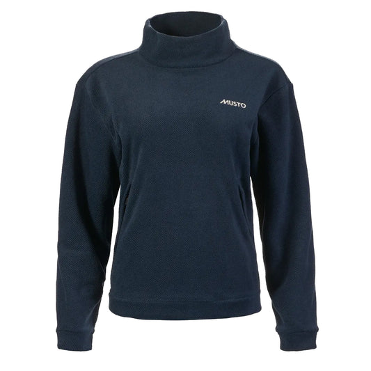 Musto Womens Classic Fleece Pullover Navy - The Sporting Lodge