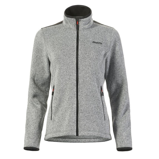 Musto Womens Knitted Fleece Grey Melange - The Sporting Lodge