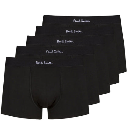 Paul Smith Organic Cotton Boxer Briefs Five Pack Black