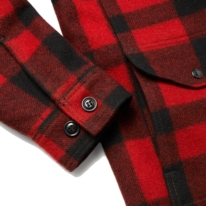 Filson Mackinaw Cruiser Jacket Red / Black Plaid - The Sporting Lodge