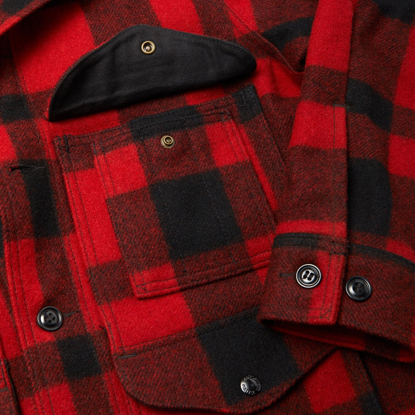 Filson Mackinaw Cruiser Jacket Red / Black Plaid - The Sporting Lodge