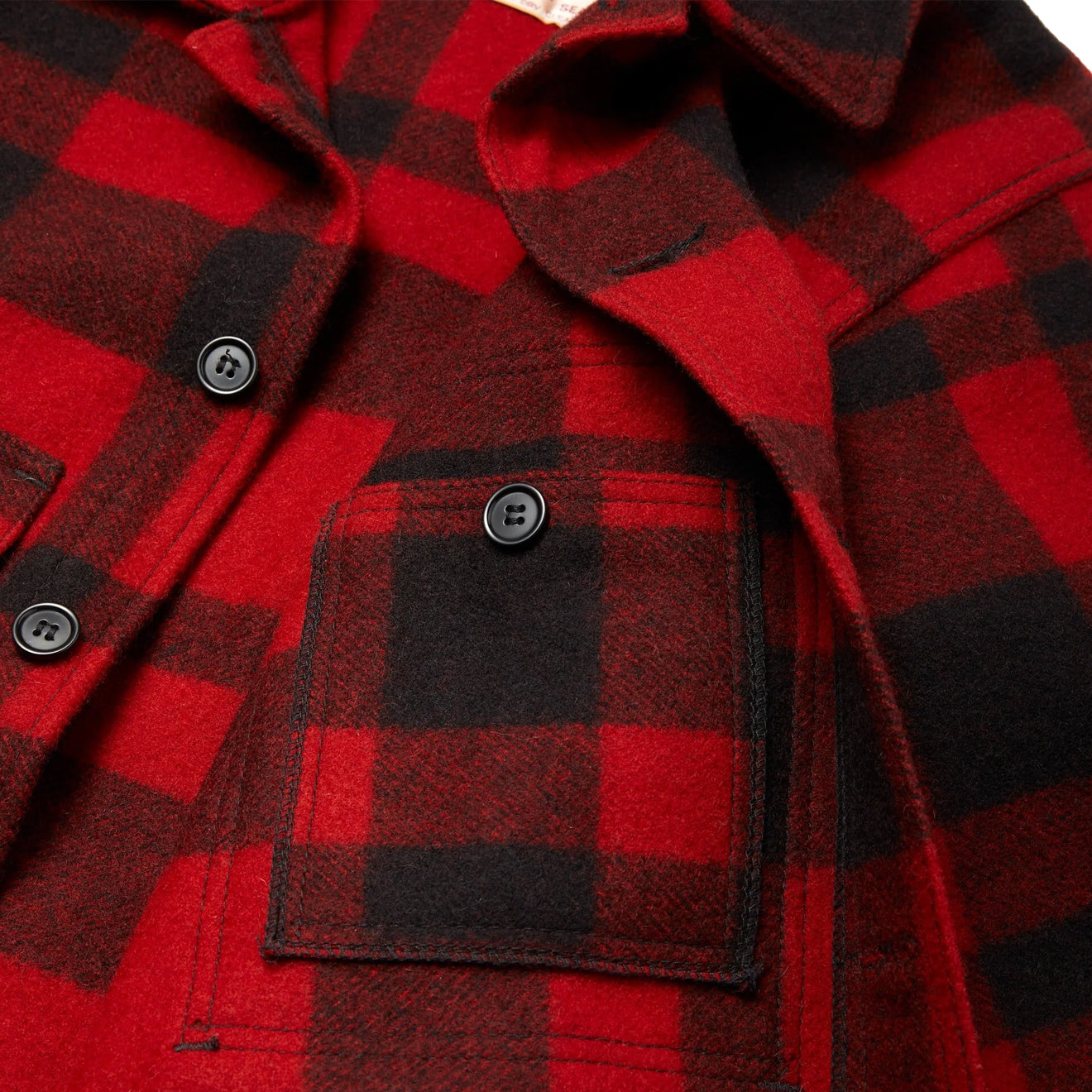 Filson Mackinaw Cruiser Jacket Red / Black Plaid - The Sporting Lodge