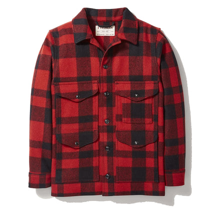 Filson Mackinaw Cruiser Jacket Red / Black Plaid - The Sporting Lodge