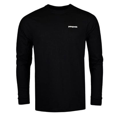 Patagonia Long Sleeve P-6 Logo Responsibili-Tee Black - The Sporting Lodge