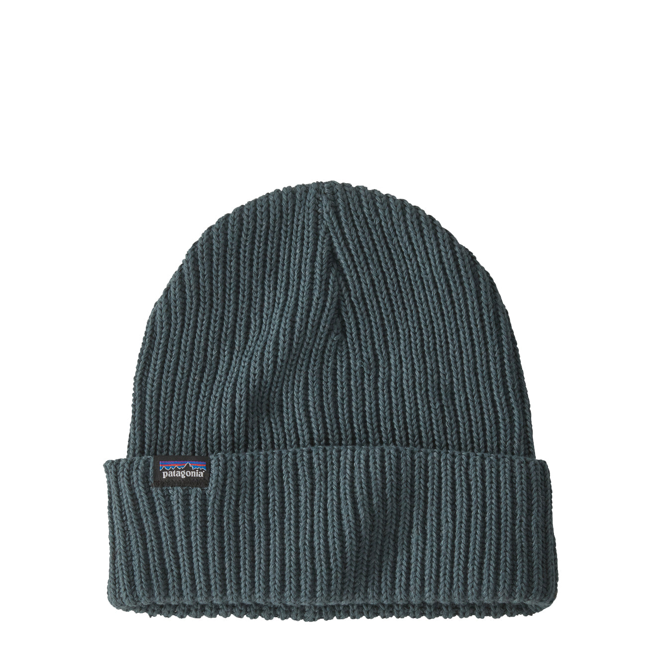 Patagonia Fishermans Rolled Beanie Black - Nouveau Green - The Sporting Lodge