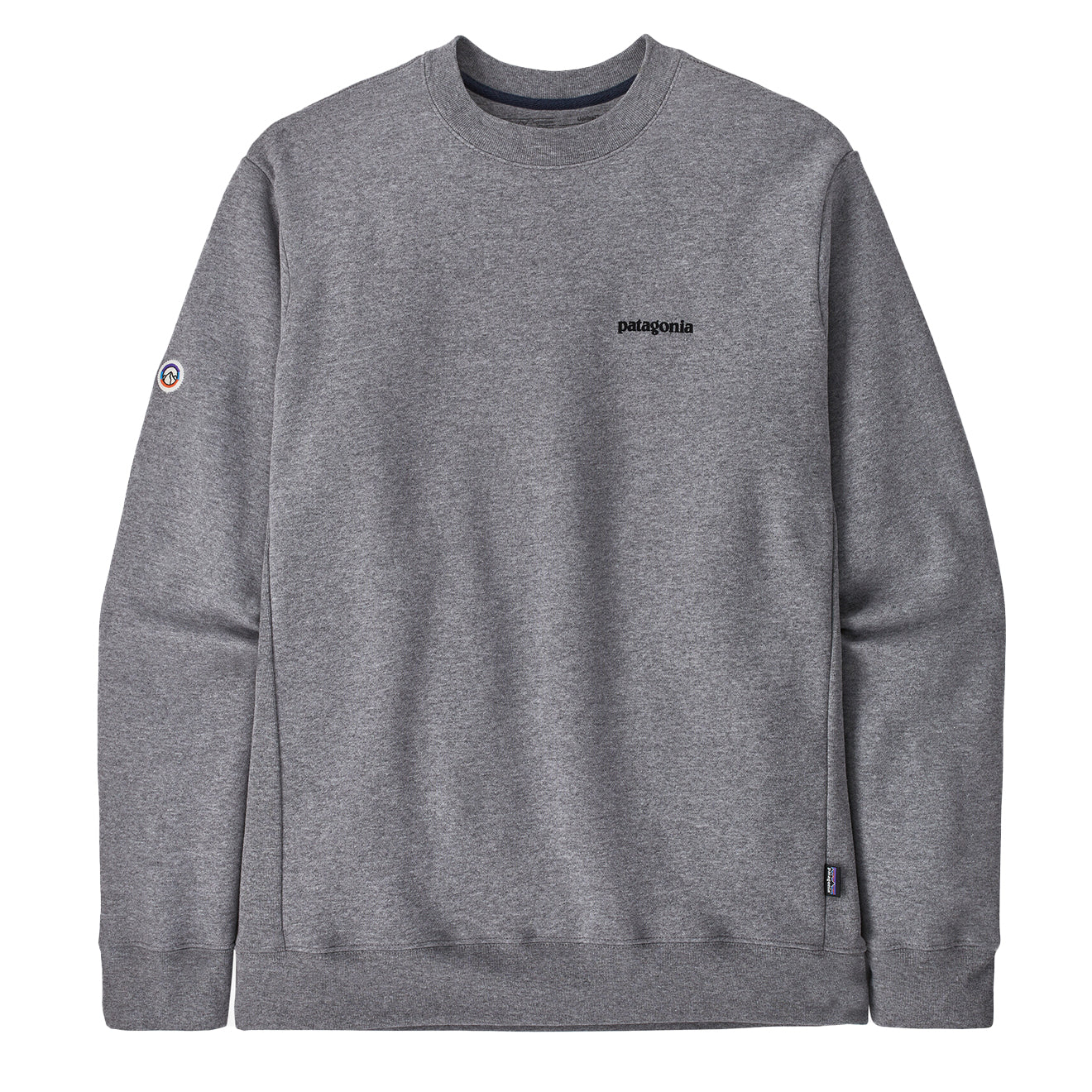 Patagonia Fitz Roy Icon Uprisal Crew Sweatshirt Gravel Heather