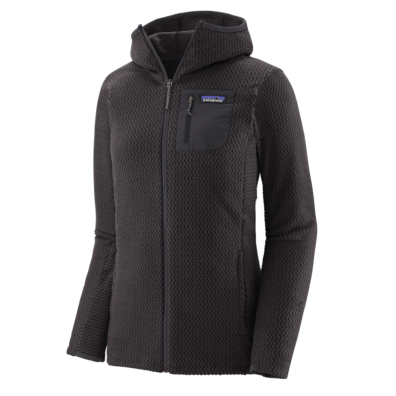 Patagonia Womens R1 Air Full-Zip Fleece Hoody Black