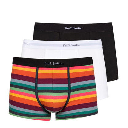 Paul Smith 3 Pack Trunk Black / Green Stripe / White