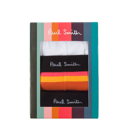 Paul Smith 3 Pack Trunk Black / Green Stripe / White