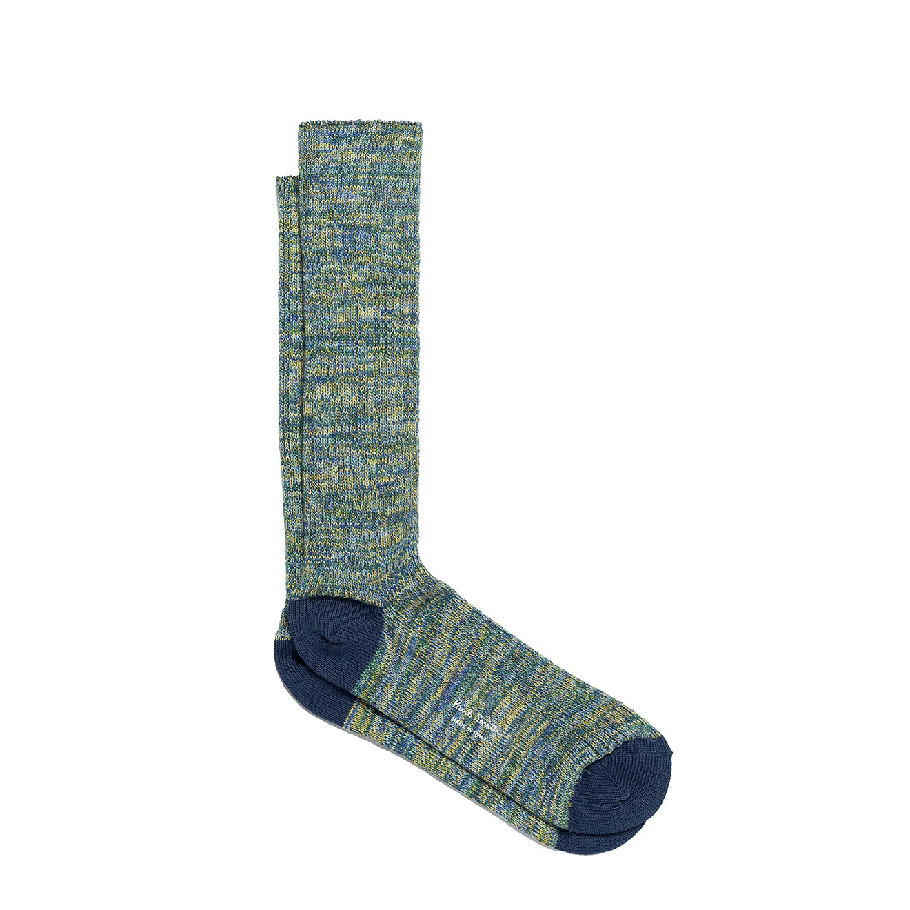 Paul Smith Chunky Marl Twist Cotton-Blend Socks Navy