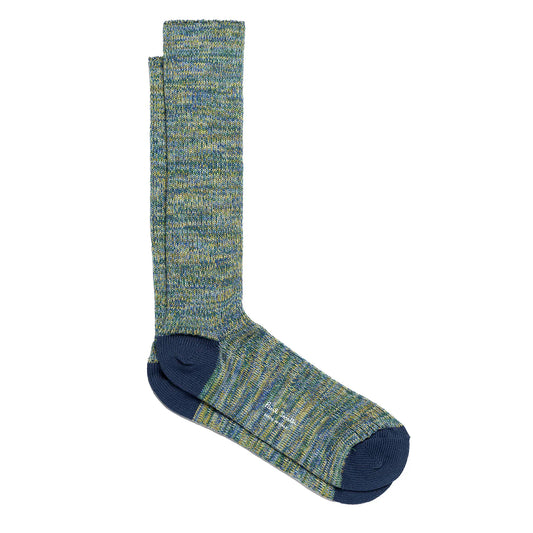 Paul Smith Chunky Marl Twist Cotton-Blend Socks Navy