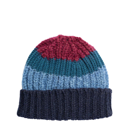 Paul Smith Colourblock Mohair-Blend Beanie Navy