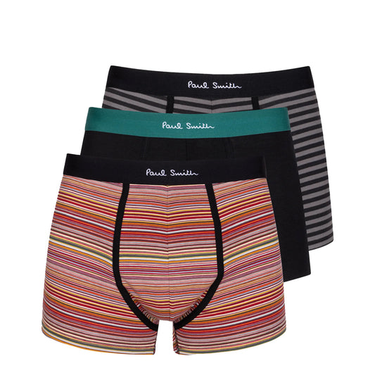 Paul Smith Cotton-Blend Signature Stripe Mixed Boxer Briefs Three Pack