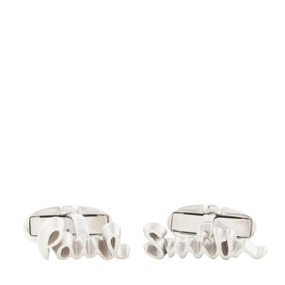 Paul Smith Cufflink Cut Out Logo Silver