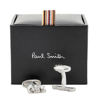 Paul Smith Cufflink Cut Out Logo Silver