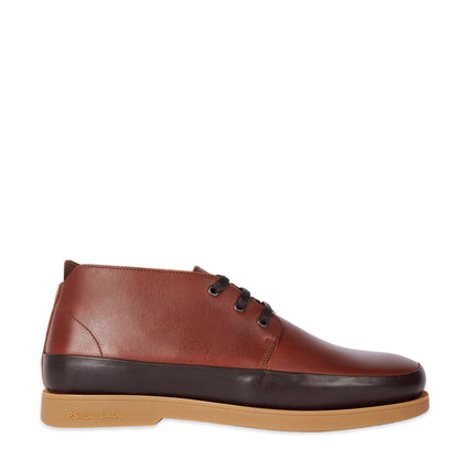 Paul Smith Leather Crane Chukka Boots Tan