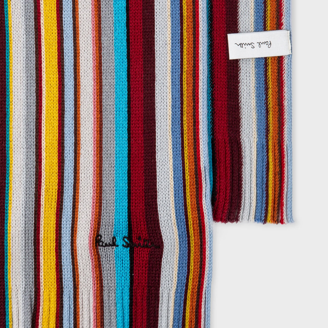 Paul Smith Merino Wool Signature Stripe Scarf Multi-Coloured