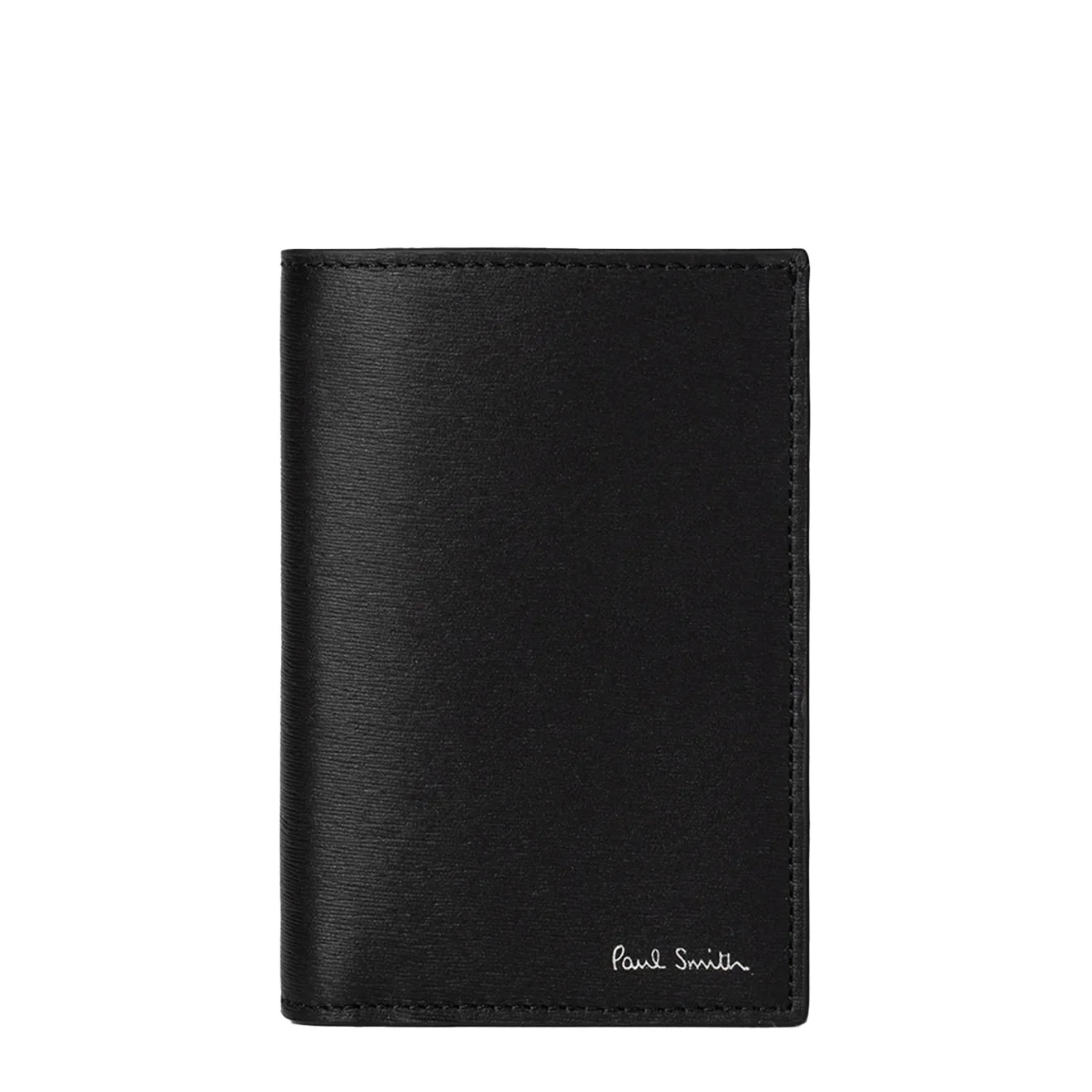 Paul Smith Mini Stripe Leather Bi-Fold Wallet Black