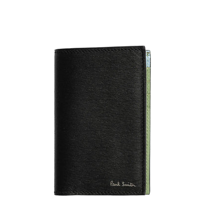 Paul Smith Mini Stripe Leather Billfold Wallet Black