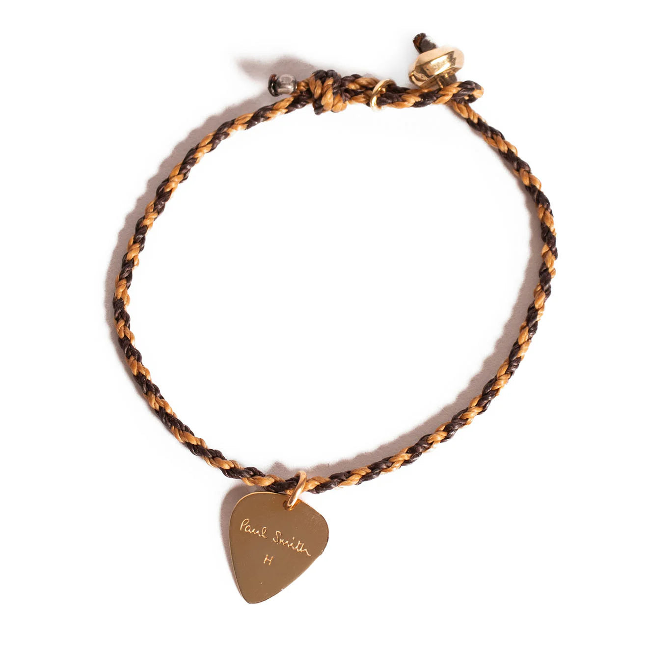 Paul Smith Plectrum Braided Bracelet Brown