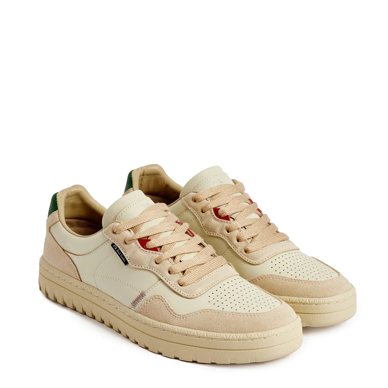 Paul Smith Shoe Ellis White Green Tab White