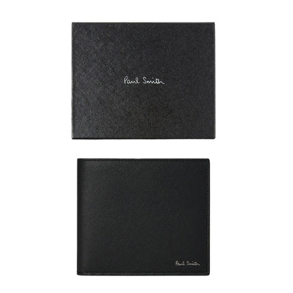 Paul Smith Signature Stripe Balloon Mount Fuji Interior Billfold Wallet Black