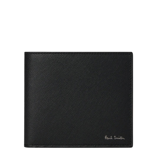 Paul Smith Signature Stripe Balloon Mount Fuji Interior Billfold Wallet Black