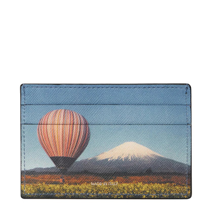 Paul Smith Signature Stripe Balloon Mount Fuji Print Card Holder Black