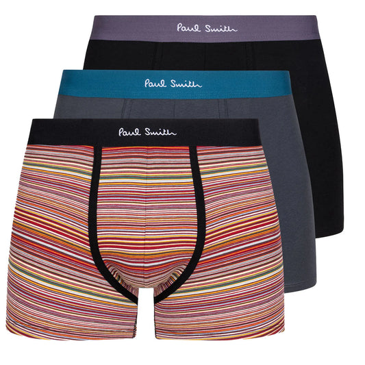 Paul Smith Trunk 3 Pack Signature Black Multicolour