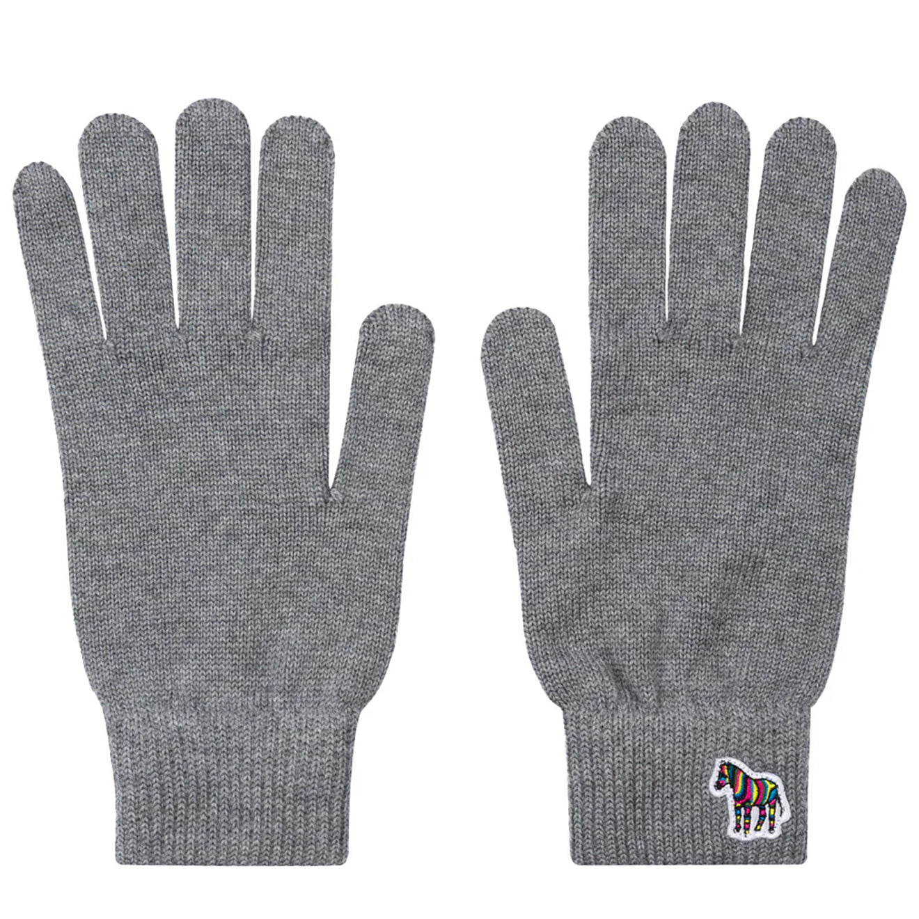 Paul Smith Zebra Logo Wool Gloves Grey