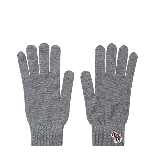 Paul Smith Zebra Logo Wool Gloves Grey