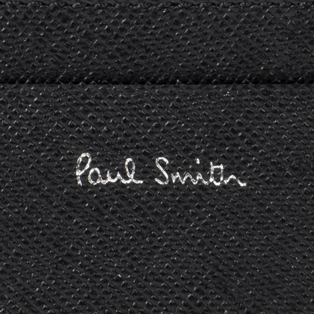 Paul Smith 'Mini Blur' Print Leather Card Holder Black