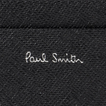 Paul Smith 'Mini Blur' Print Leather Card Holder Black