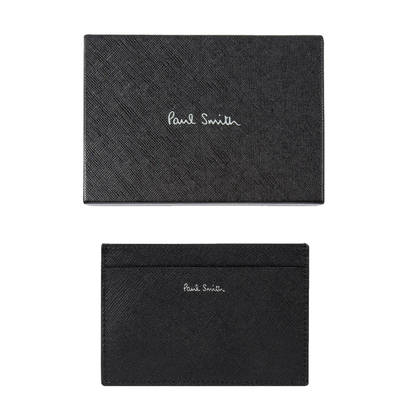 Paul Smith 'Mini Blur' Print Leather Card Holder Black