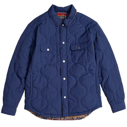 Pendleton Reversible Quilted Overshirt Harding Navy