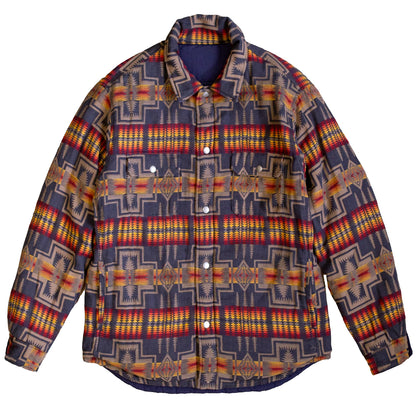 Pendleton Reversible Quilted Overshirt Harding Navy