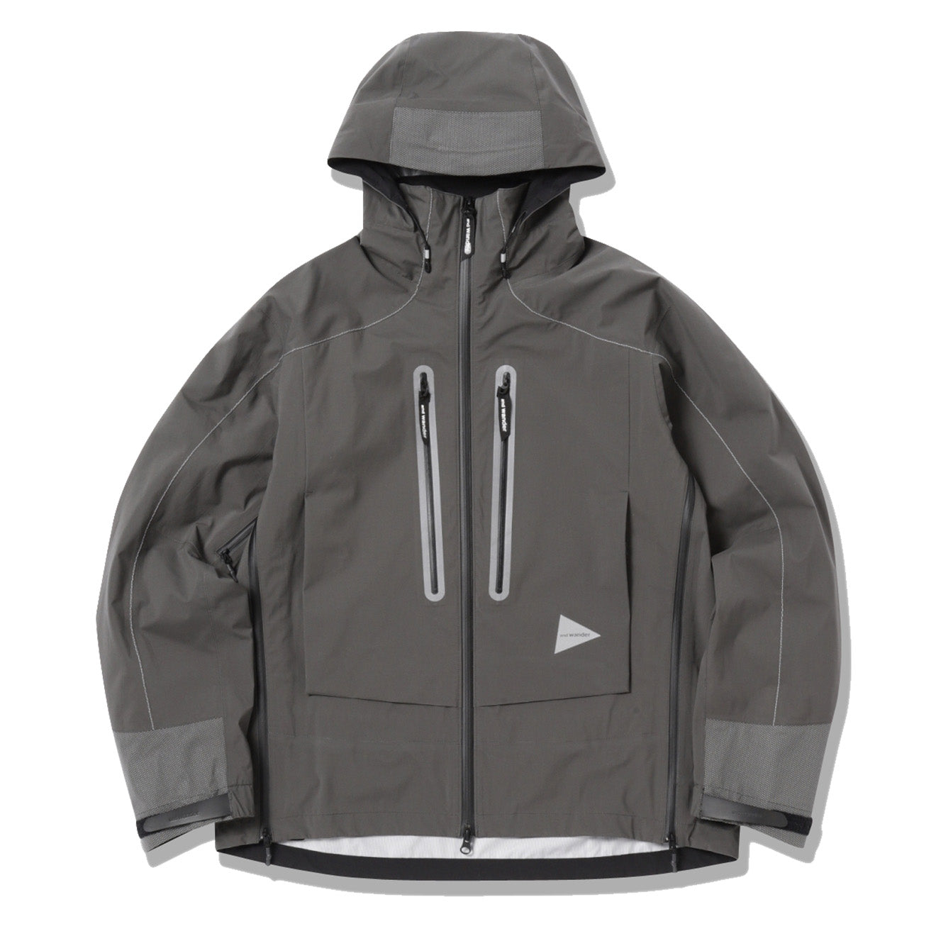 And Wander Pertex Shield Rain Jacket Dark Gray - The Sporting Lodge