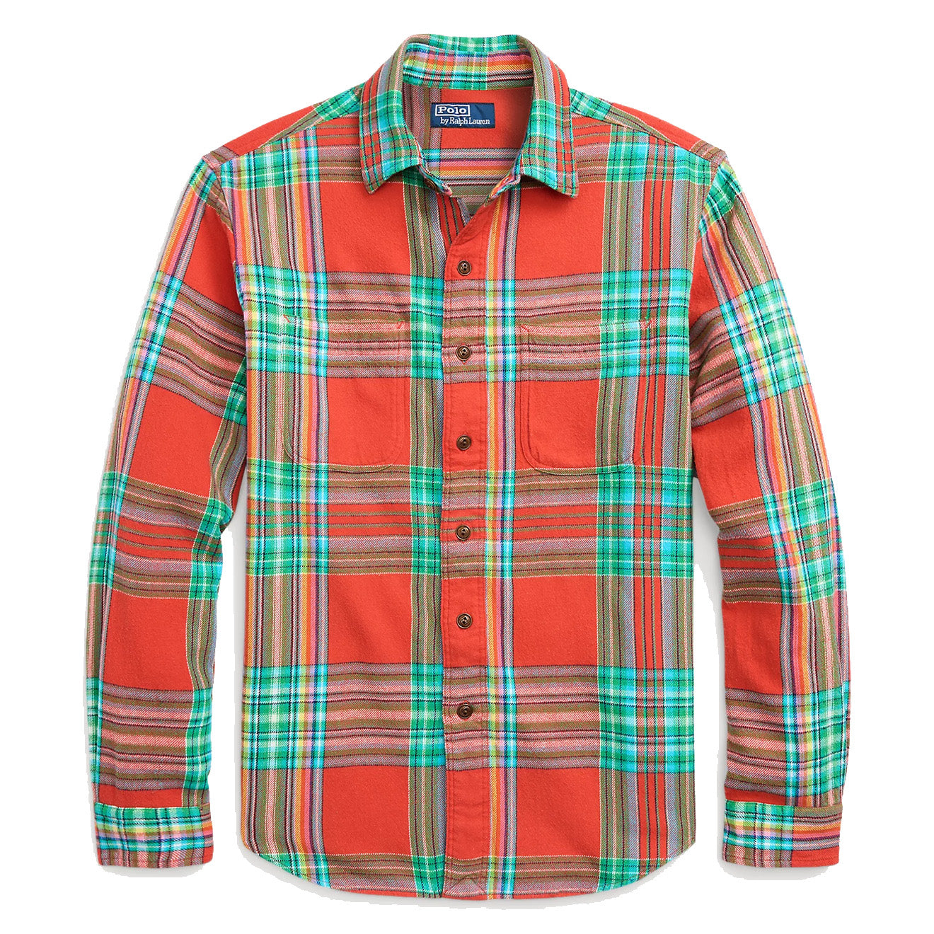 Polo Ralph Lauren Classic Fit Plaid Flannel Workshirt Red/Green Multi - The Sporting Lodge