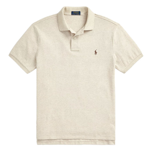 Polo Ralph Lauren The Iconic Mesh Polo Shirt Expedition Dune Heather/c - The Sporting Lodge