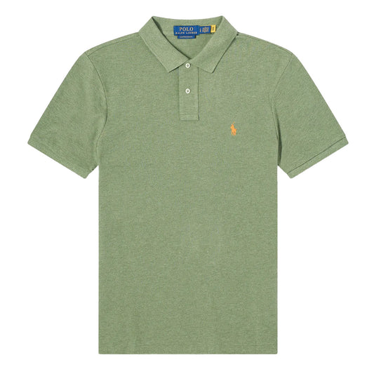 Polo Ralph Lauren Custom Slim Fit Classic Polo Cargo Green Heather - The Sporting Lodge